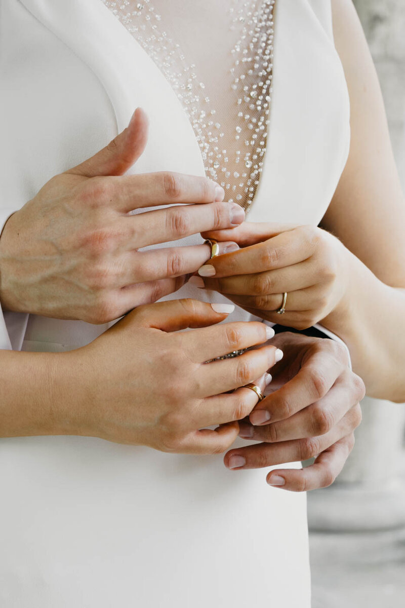 Nahaufnahme Hochzeitsringe